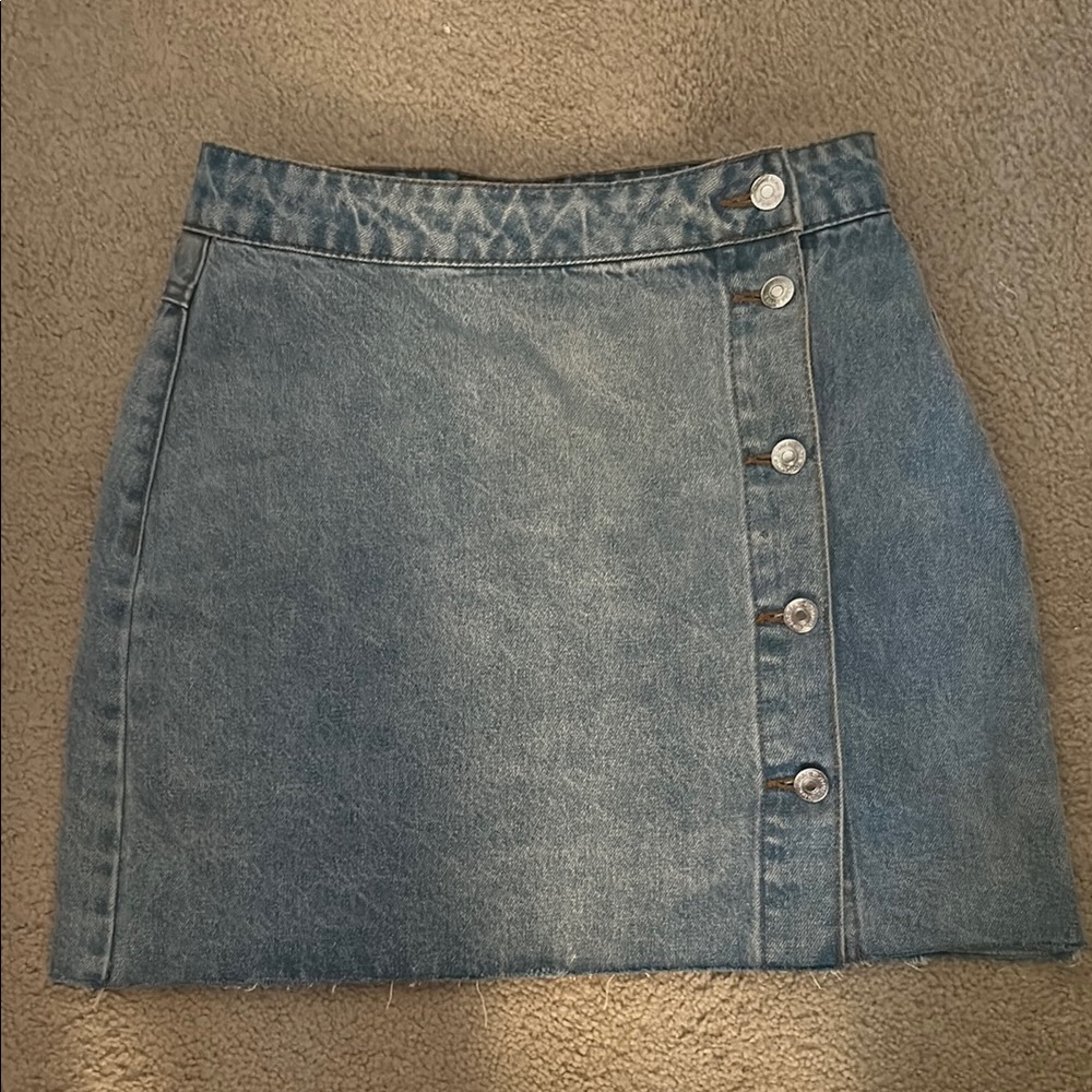 Forever 21 Denim Button Up Mini Skirt